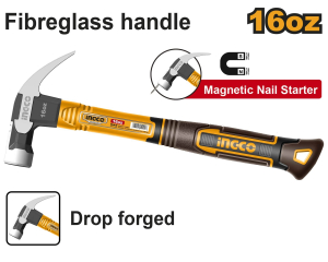 Молоток-гвоздодёр 450 гр SUPER INGCO HCH81016