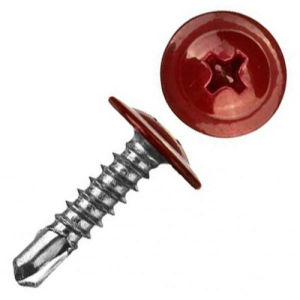 Саморез СММ 4,2*16 сверло RAL 3005 красное вино (20 шт) - пакет/10
