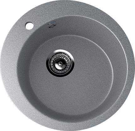 Мойка Ulgran U-405 кругл 495мм темно-сер. 309(_1_)