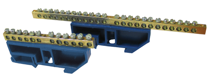 Шина "0" N 63.12 изолятор на DIN-рейку (латунь) EKF PROxima