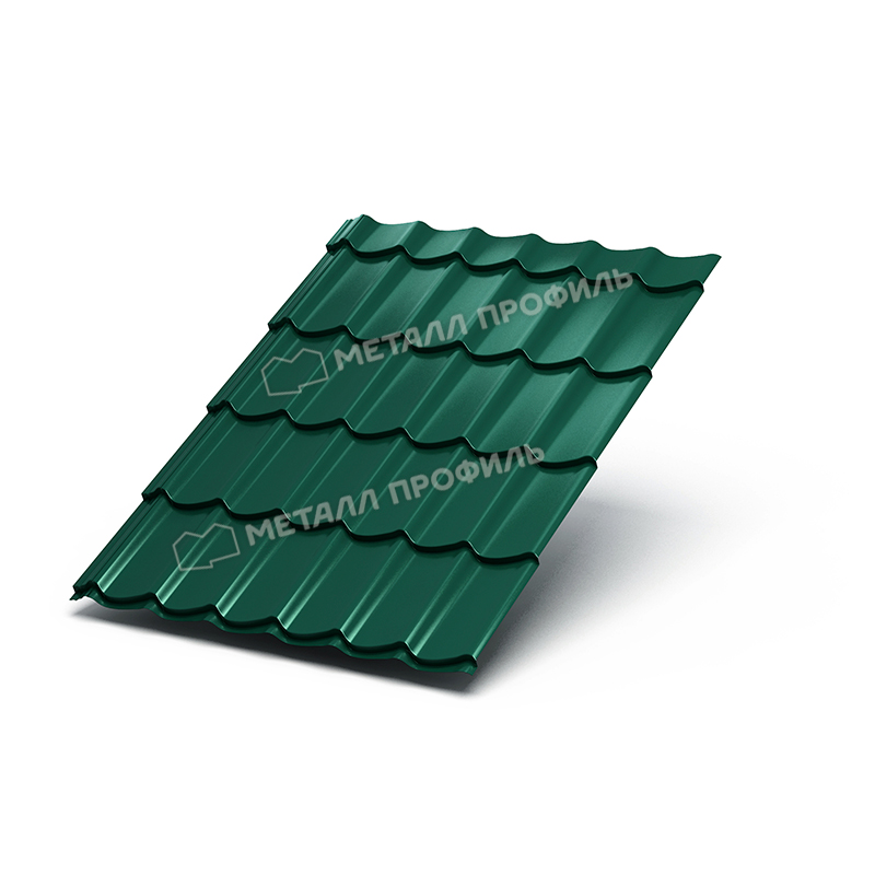 Профиль декоративный Монтерра-Х (ПЭ-01-6005-0,45) зеленый мох 3250*1190 (1шт=3,868м2)