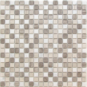 Elegant мозаика камен.  Бело/серый 305*305  25 шт.)