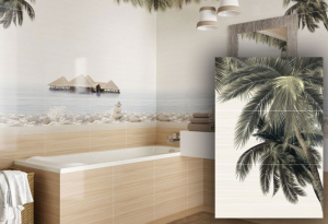 Панно Релакс Дель маре из 3-х пальмы 500*747 (правое)