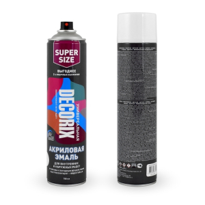 Аэрозольная эмаль универсальная DECORIX 780мл белый матовый (12)