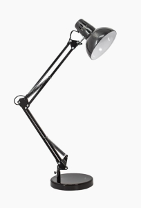 Светильник настольный на основании, 60 Вт, 220В, Е27 МТ2007 черный глянец