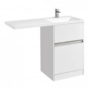 Тумба Лондри под стиральную машину 600 + рак. Лондри 1200 белая правая (1)