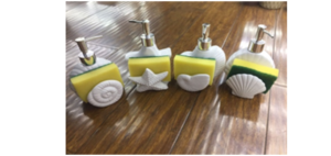 Подставка для губки с дозатором для мыла" Морская"