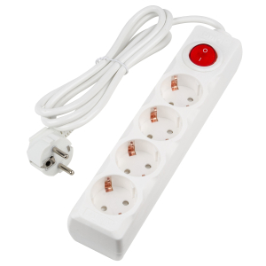 Удлинитель серии Ultra, шнур 1,5м., 4 гнезда, 16A, с/з. S-GCU4-1,5B WHITE Белый. TM Uniel (10)