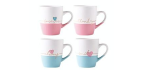 Кружка "Сердца" розово-голубые 350 мл