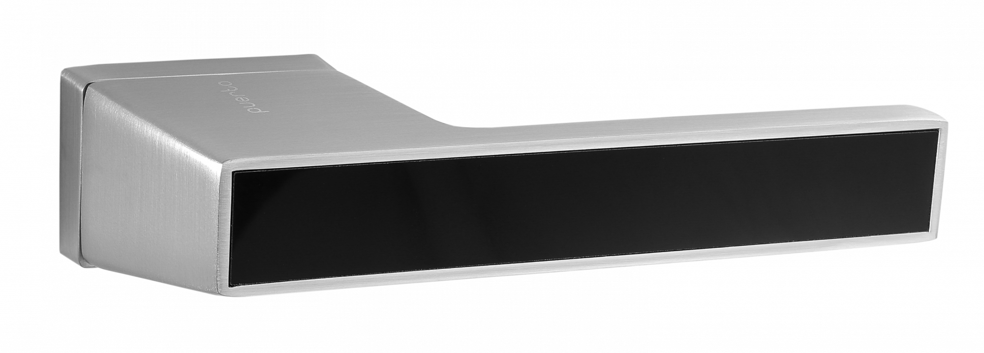 Ручка дверная Puerto 01 "Букатини" прямоуг накл супер сатин хром/черный (20)