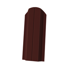 Штакетник металлический МП ELLIPSE-О 19х126 (ПЭ-01-8017-0.45) 1,8*0,126 шок-кор (1 шт= 0,227м2)