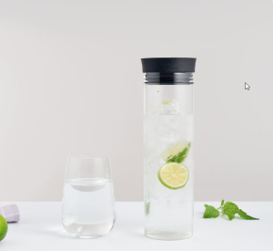 Графин 1,0л Nova Черный янтарь силик/кр с доступом 360С жаропр.стекло (9)