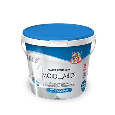 Краска водно-дисперсионная база "А" моющаяся 14 кг  Olecolor (1/44)