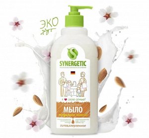 Мыло жидкое для мытья рук и тела "Миндальное молочко" SYNERGETIC 0.5 (6)(_6_)