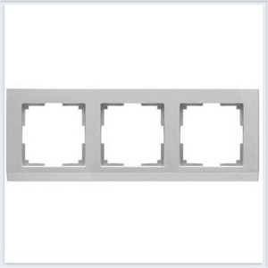 Рамка Stark Серебряный 3-х местная Werkel W0031806 (10)