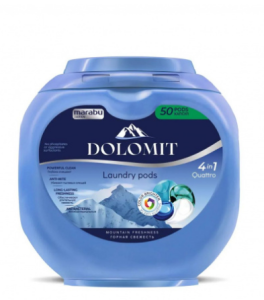 Капсулы для стирки белья MARABU DOLOMIT,защита цвета горн.свеж. 4 в 1, 50 шт.*12 гр; Япония (20)
