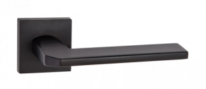 Ручка дверная РЕНЦ 03 "Кераско", квадр накл, черный (20)