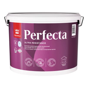 Краска Tikkurila PERFECTA  Износостойкая Белая Глубоко-матовая 9л (1)