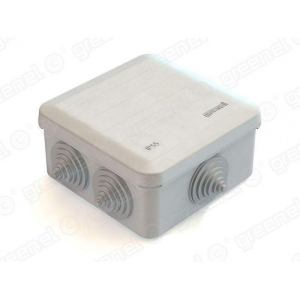 Коробка расп. 100х100х50 (серая RAL 7035) IP55 откр.уст. с защелкивающейся крышкой 41255 (1/48)