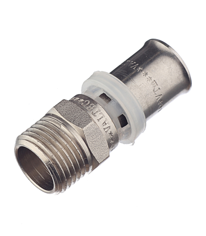 Соединитель пресс с переходом на нар. р. 20х1/2"(__)