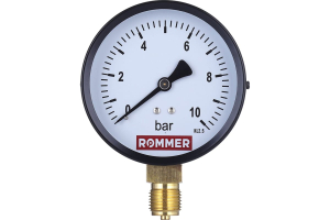 Манометр ROMMER радиальный. Корпус Dn 50 мм 1/4 , 0...10 бар, кл.2.5 (100)