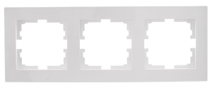Белая рамка 3-ая горизонтальная б/вст 742-0200-148 VESNA (10)