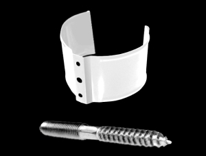 Держатель трубы Foramina PUR D100 (на кирпич) (PUR_Д-01-9010\9010-0.6) белый