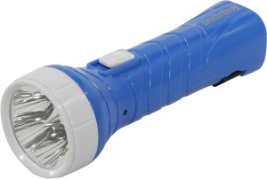 Фонарь аккумуляторный светодиодный 5 LED с прямой зарядкой Smartbuy, синий (_150_)