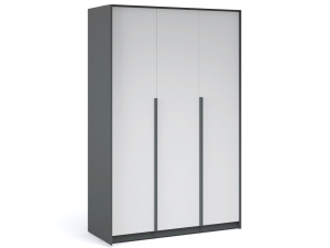 Шкаф 3-х дверный Спальня Мишель  (Антрацит/Белый жемчуг)