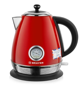 Чайник электрический BRAYER, 2200 Вт, 1,7 л, Strix, нержав.сталь,термом 1007BR-RD(6)(_6_