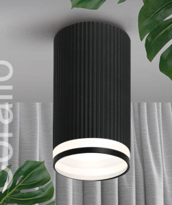 Светильник накладной под лампу GU10 Чёрный CORALLO WOLTA