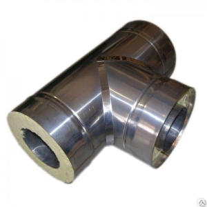 Сэндвич-тройник 90*, ф 200х280, AISI 439/439, 1,0мм/0,5мм, (К), h=460мм