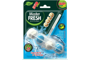 Блок подвесной для унитаза Master FRESH GOLD  DUO EFFECT 5в1 МОРСКОЙ, 1шт(_24_)