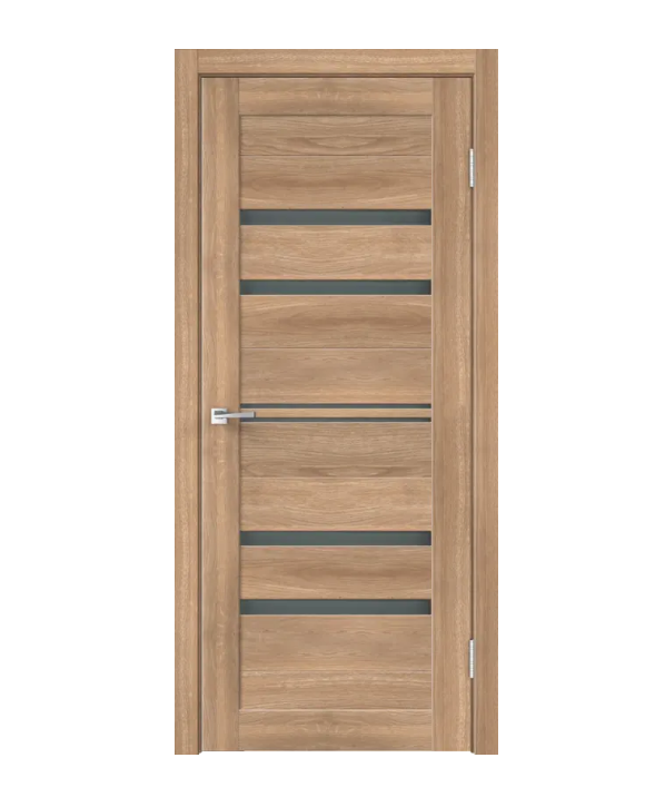 Дверь Линия Х6 Дуб европейский/стекло графит ПО 700