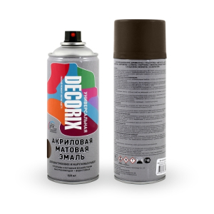 Аэрозольная эмаль универсальная DECORIX 520мл хаки камуфляж матовый (12)
