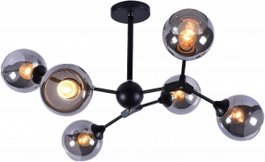 Светильник потолочный AU11043/6 BK+CR E27 5*60W Черный/Хром