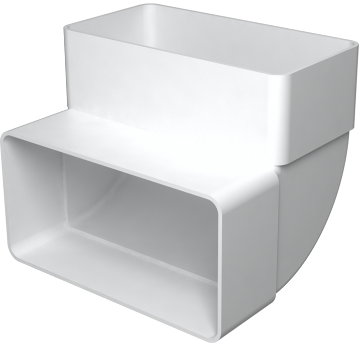 Колено вертикальное плоский 90°, 60х204 (18)