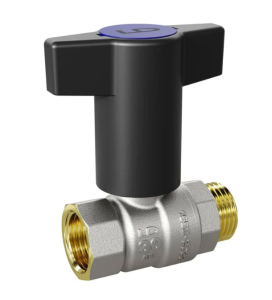 Кран шаровой LD Pride В-Н ДУ-15 Т-рукоятка синий (14)