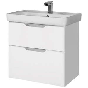 Тумба Q 60 подвесная + ум. Q60/Тигода 60 белый лак (1)