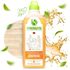 Средство универсальное биоразлагаемое для мытья  пола SYNERGETIC 1л (8)(_8_)