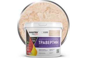 Штукатурка декоративная Травертин (7 кг) Farbitex Profi (1)
