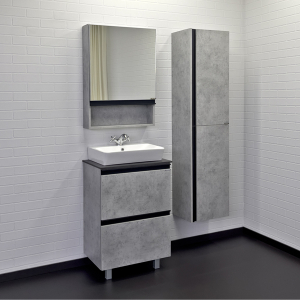 Шкаф-колонна "Эдинбург-40" бетон светлый (1)