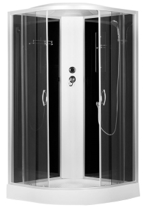 Душевая кабина ERLIT™ ER3508P-C4,С2 (800*800*2150) низкий поддон, черная стекл. задняя  стенка(__)