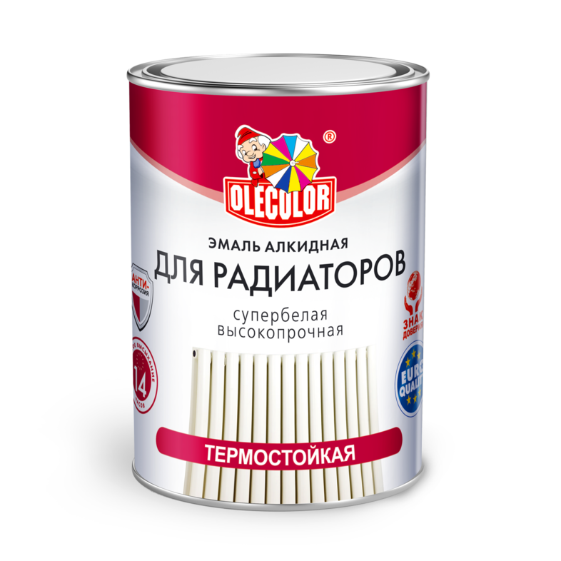Эмаль для радиаторов ПФ-115 Белый 0,9кг Olecolor Глянц. (14)