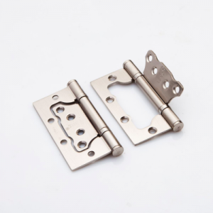 Петля без врезки стальная РЕНЦ 100*75*2,5, 2 подшип., б/колп., SN никель матовый (2 шт.) (100)