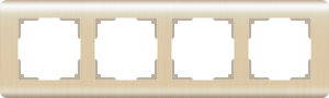 Рамка Stream Шампань 4-х местная W0042111 (10)