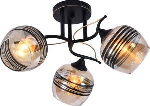Светильник потолочный AU11634/3 BK+GOLD черный+золото Е27 3х60W