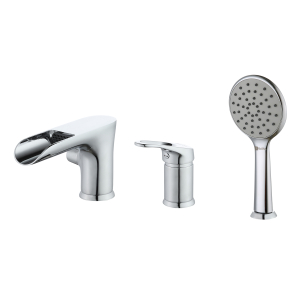 Смеситель "OMEGA"для ванны встраиваемый, на 3 отверстия, с аксессуарами, хром(_4_)