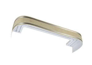 Карниз "Лайн" 3,0м айвори 2-х рядный с поворотами (5)