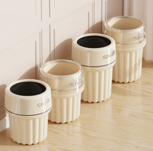 Ведро для мусора "Гофре", 25,5*35,5 см, беж.
